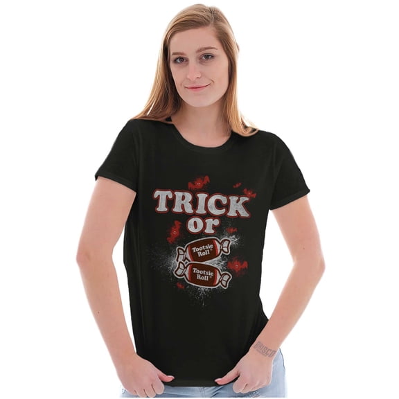 Tootsie Roll Candy Trick or Sweets Women's T Shirt Ladies Tee Brisco Brands S