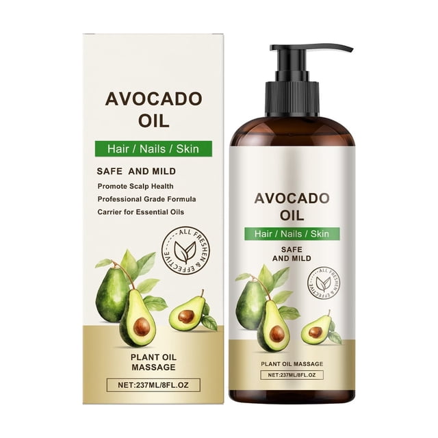 Fiudx Aceite de Aguacate, Sérum Corporal Hidratación Profunda, Hidratante Natural para Cuidado de La Piel, Tratamiento Capilar de Larga Duración, Uso Diario para Todo Tipo de Piel, Apto para Piel Sec