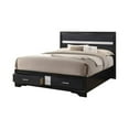 thumbnail image 3 of Maklaine 5-piece Queen Platform Storage Wood Bedroom Set Black, 3 of 7