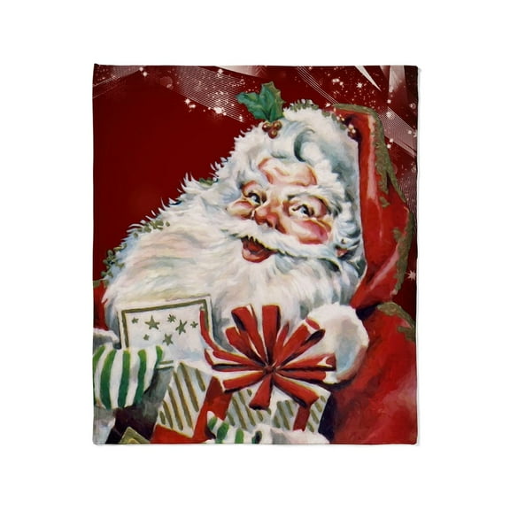 CafePress - Vintage Santa Claus With Many Gifts Throw Blanket - Soft Fleece Throw Blanket, 50"x60" for All Ages