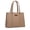 Khaki, variant on Wrangler Double Compartment Tote Bag for Women Whipstitch Handbag, Black