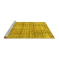 thumbnail image 2 of Ahgly Company Machine Washable Indoor Square Persian Yellow Traditional Area Rugs, 3' Square, 2 of 4