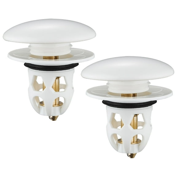 Bathroom Sink Stopper, 2 in 1 Pop Up Bathroom Drain Stopper, Anti-Clogging Drain Strainer Sink Plug Bathroom Sink Stopper Hair Catcher for Basin Bathtub