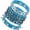 Light Blue, variant on Rock Punk Studded Faux Leather Bracelet Set, Goth Spiked Cuff Wristband Adjustable for Emo Grunge Accessories Halloween Party Favors Rose Red -