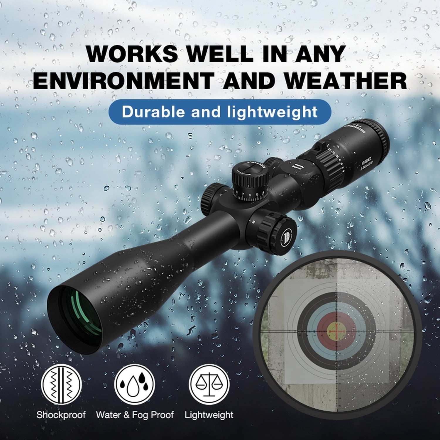 DISCOVERYOPT HT GENII 6-24X44 Riflescope Side Focus Illuminated Reticle 30MM Hunting Optics Scopes