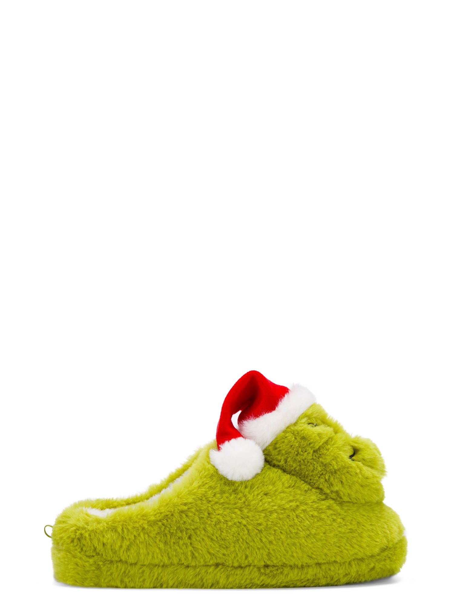 Dr. Seuss Grinch Little & Big Boys 3D Face Plush Clog Slippers