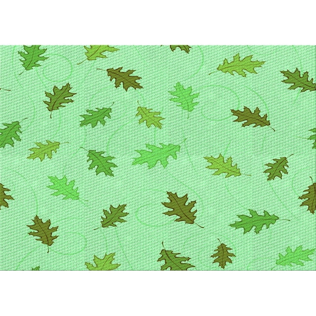 Ahgly Company Tapis Rectangulaire Lavable en Machine Intérieur Vert Transitionnel, 5 Pieds x 7 Pieds