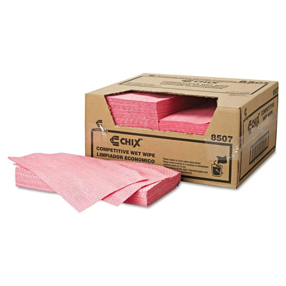 Chix Wet Wipes, 11.5 x 24, White/Pink, 200/Carton