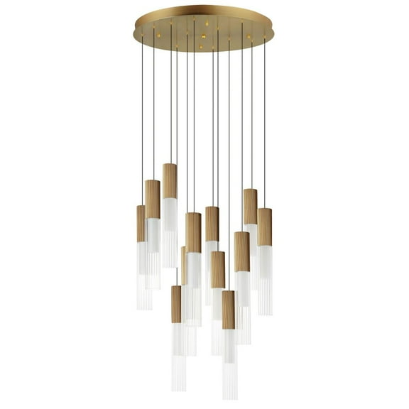 ET2 Lighting - Reeds - 60W 12 LED Pendant-17 Inches Tall and 22.5 Inches Wide