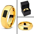 thumbnail image 4 of Tungsten Kansas Sunflower State Band Ring 7mm Men Women Comfort Fit 18k Yellow Gold Dome Polished, 4 of 4