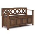 thumbnail image 1 of SIMPLIHOME Amherst SOLID WOOD 48 inch Wide Entryway Storage Bench with Safety Hinge, Multifunctional Transitional in Rustic Natural Aged Brown, 1 of 2