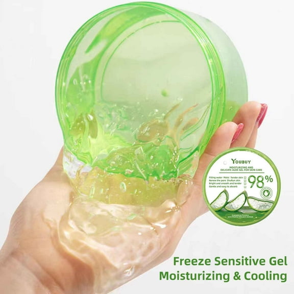 Aloe Gel,Pure Aloe Gel,98% Pure Aloe,Organic Aloe Gel,Soothing and Moisturizing Aloe Gel,Hydrates 99% for Face,Skin,Hair,Sunburn,Refreshing and Hydrating(1pc 300g/10.58oz)from Biweutydys