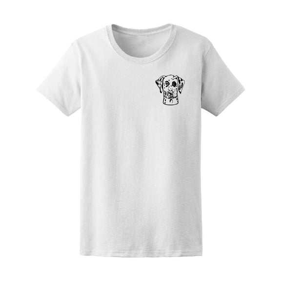 Cute Dalmatian Dog Detail Tee Women's -Image by Shutterstock