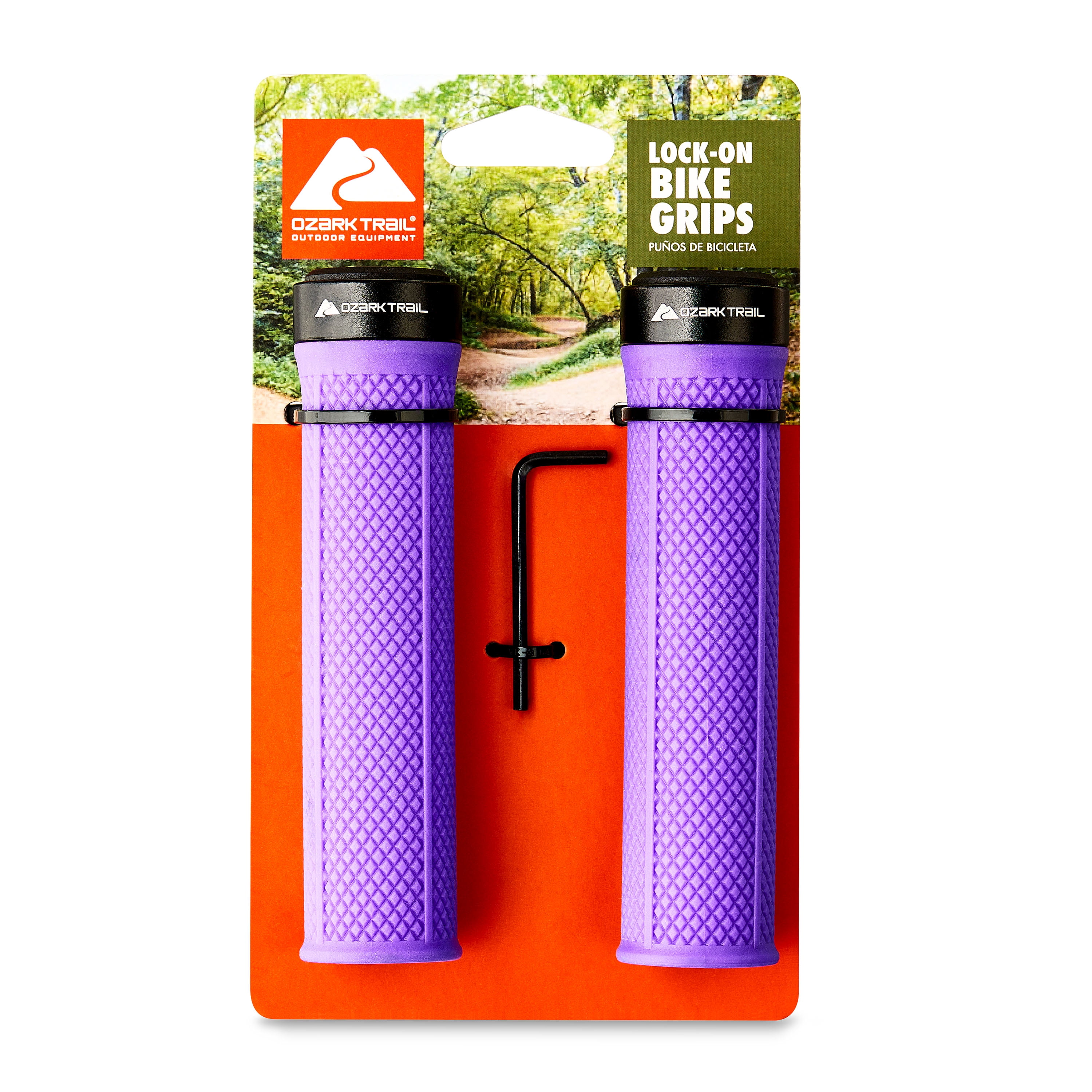 Ozark Trail Lock-on Bike Grips, Purple
