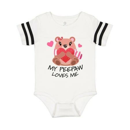 

Inktastic My PeePaw Loves me- bear and hearts Gift Baby Boy or Baby Girl Bodysuit