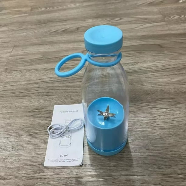 Exprimidor Extractor de jugos portátil de prensado en frío con carga inalámbrica USB, 6 cuchillas, para extracción de nutrientes (1 unidad) Rkxzt