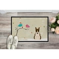 thumbnail image 2 of Carolines Treasures Christmas Presents between Friends Bull Terrier Dark Brindle Door Mat Indoor Rug or Outdoor Welcome, 2 of 2
