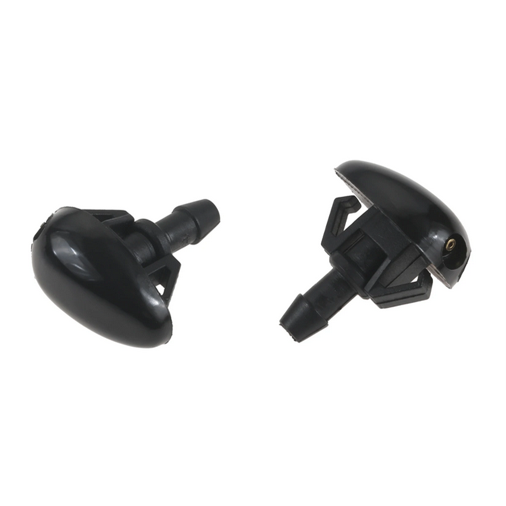 Pair Windshield Washer Spray Nozzles For Nissan Frontier Navara D40 2006-2013 – Matte Black, ABS