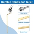 thumbnail image 3 of Uxcell 1 Pcs 1.2" Toilet Flush Handle with Stainless Steel Chain Silver, 3 of 5