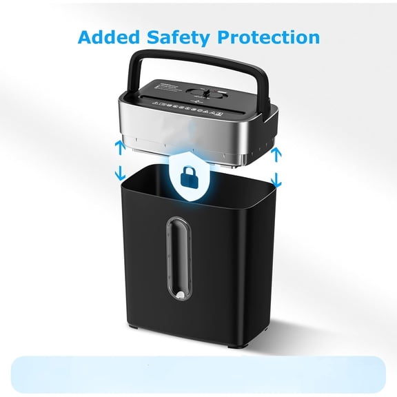 Shredder for Home Office, 4 Gallons 8-Sheet Cross Cut Credit Card Shredder, Small Paper Shredder for Home Use