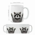 thumbnail image 4 of MUGBREW 11 Oz Ceramic Tea Cup Coffee Mug, Raccoon Hands Out, 4 of 7