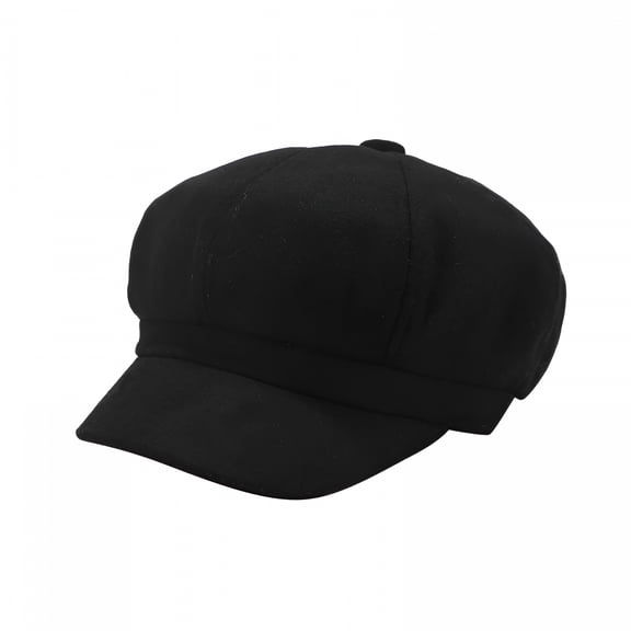 TELOLY Beret Hats for Women Solid Hat Painter Beret Winter Newsboy Cap Korean Women Vintage Caps Womens Hat Z-Black One Size