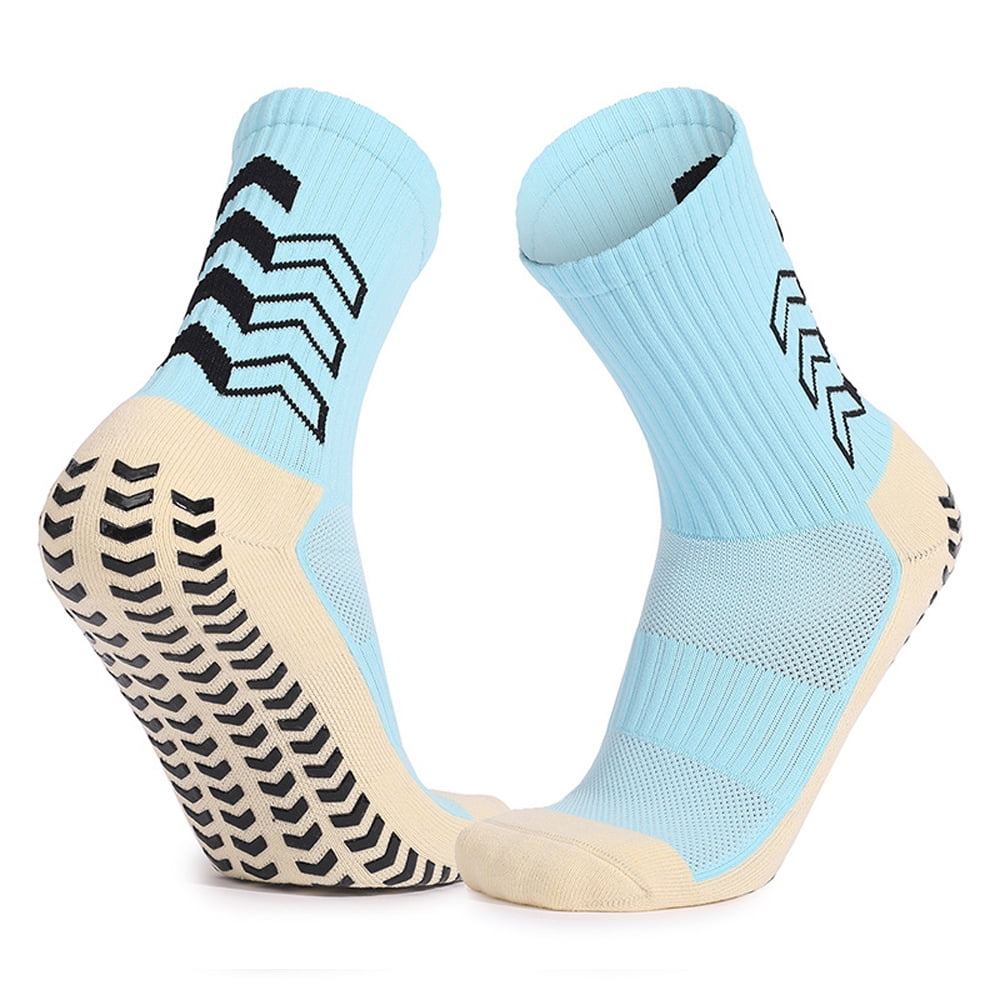 Men's Soccer Socks Non Skid Ball Socks Anti Slip Non Slip Grip Pads for