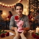 thumbnail image 5 of Arreglo floral de rosas Flocking Bear Forevers, decoración creativa, regalo para el Día de San Valentín, 5 of 7