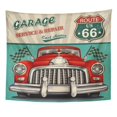 thumbnail image 1 of ZEALGNED Car Vintage Garage Retro Route 1950S Sign American Vehicle Wall Art Hanging Tapestry Home Decor for Living Room Bedroom Dorm 51x60 inch, 1 of 2