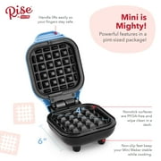Rise by Dash Mini Waffle Maker for Individual Waffles, Hash Browns, Keto Chaffles with Easy to Clean, Non-Stick,, 4 Inch, Square Waffle - Blue