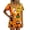 Yellow, variant on JIAYUE Women's Pajamas Set Halloween Themed Short Sleeve Notched Collar Buttons Down PJS Tees With Shorts Two Piece Festive Print Lightweight For Holiday Party Homewear Night