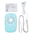 thumbnail image 1 of Injueey Ventilador de escritorio Ventilador de refrigeración de plástico eléctrico portátil recargable por USB con cordón para el cuello Electrodomésticos azul Injueey HA6345-03B, 1 of 1