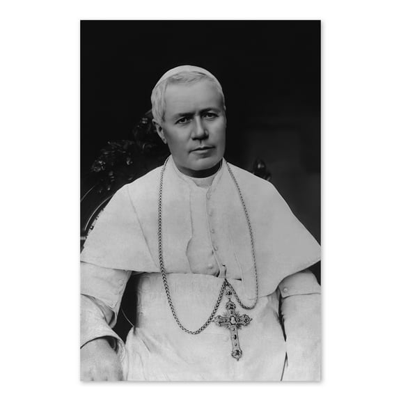 HISTORIX Vintage 1914 Pope St Pius X Photo Print - Vintage Portrait Photo of Giuseppe Melchiorre Sarto Pope Saint Pius X Wall Art Poster