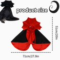 thumbnail image 2 of 2024 Halloween Pet Cape Costume Cat Vampire Cloak Cat Wizard Outfit Pet Witch Cosplay Apparel Halloween Pet Cloak Party Costumes for Small Medium Dogs Cats, 2 of 5