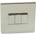 thumbnail image 1 of CRABTREE - 3 Gang 2 Way Light Switch, Polished Chrome, 1 of 1