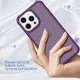 thumbnail image 5 of Compatible with iPhone 16 Pro Phone Case,Military-Grade Drop Protection,Slim Thin Shockproof Protective,Anti-Fingerprint Frosted Translucent Back Ultra Slim Rugged Phone Cover,Darkpurple, 5 of 6