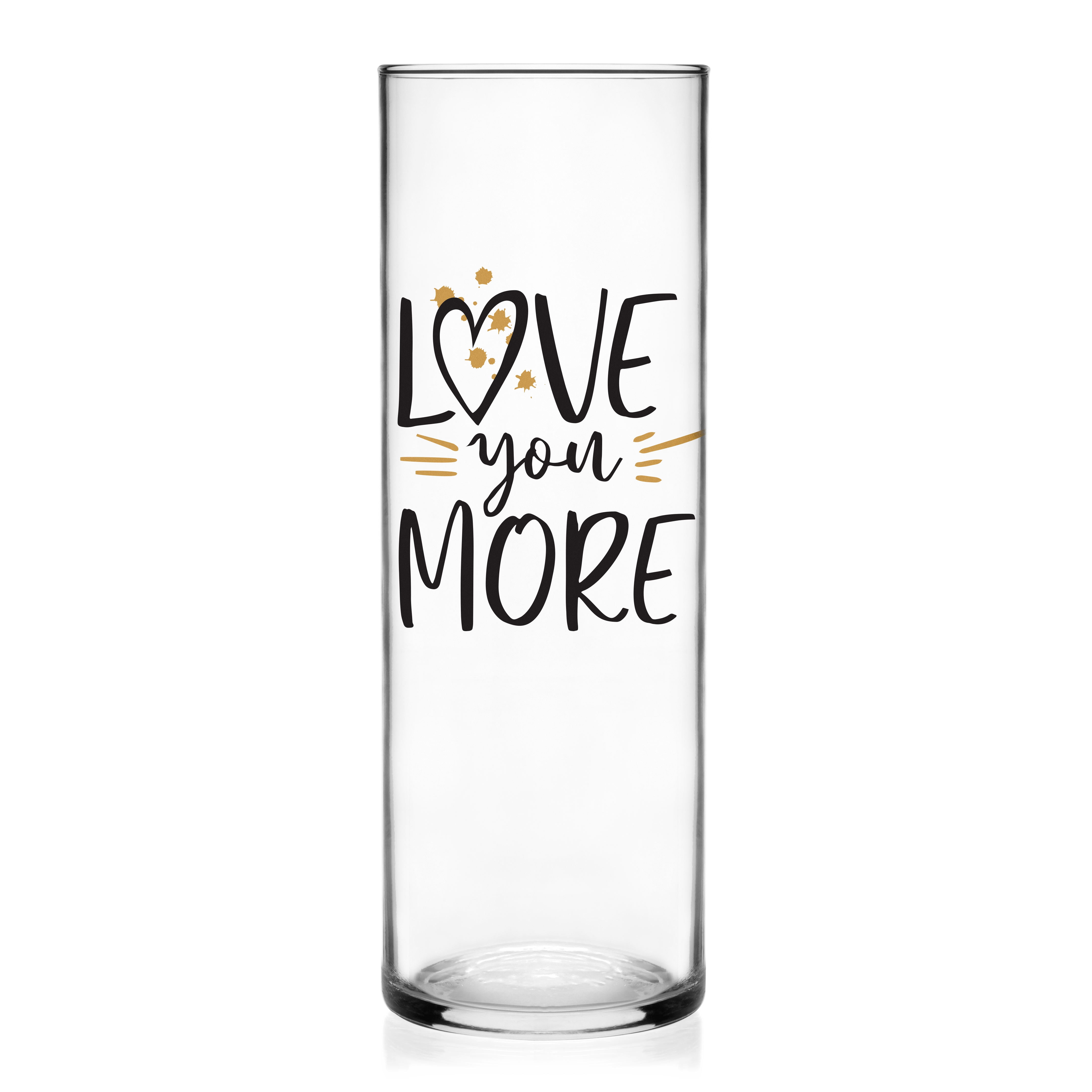 Mainstays 10" MS Love You More Cylinder Vase