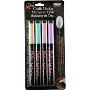 Uchida of America UCH4824PBN Bistro Fine Tip Chalk Markers Set, Pastel 4 Color - Set of 2