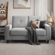 53" Loveseat Sofa - Comfortable Modern Design Couch for Small Spaces, Easy Assembly and Noise-Free, Light Grey