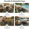 thumbnail image 5 of 4x6ft Outdoor Rug, Reversible Plastic Patio Rug Waterproof, Indoor Outdoor Carpet Clearance, Portable Small Area Carpet for Patio Deck Balcony Pool RV Camping Beach Picnic, Classic Black, 5 of 7