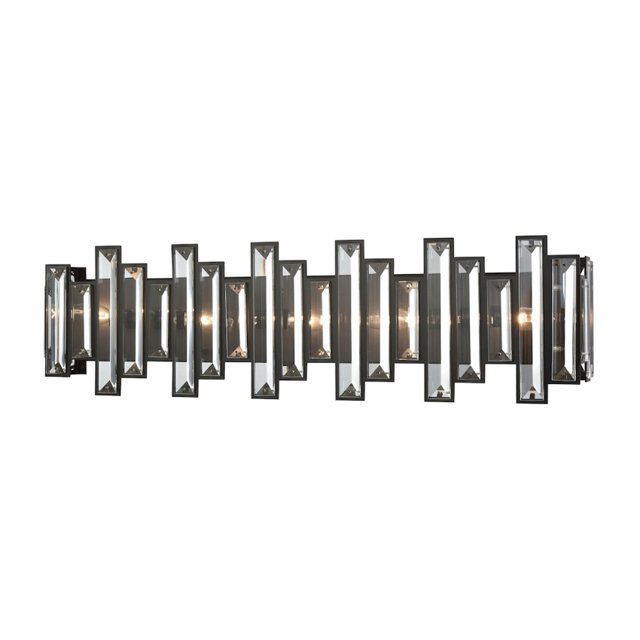 ELK Lighting 33002/5 Crystal Heights 5 Light Vanity In Oil Rubbed Bronze With Clear Crystal