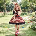thumbnail image 6 of RUINIXCW Kids Halloween Clown Cosplsy Costume Long Sleeve Tops Striped Overalls Pants Hat Set for Themed Party, 6 of 6