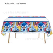 New Sonics Birthday Party Decorations Kids Party Supplies Paper Cups Tablecloth Cake Toppers Backdrop Baby Shower Decoration