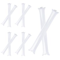 GOGO 100 Pcs Thunder Sticks Inflatable Bam Bam Spirit Stick, White Cheerleading Noisemakers