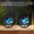 thumbnail image 3 of Teal Wrought Iron Wall Clocks Battery Operated 10 Inch Aurora Modern Wall Clocks for Living Room Decor Glacier Lake Wall Clock Silent Non Ticking 25cm Style 10×10inch(25×25cm), 3 of 8