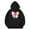 Black, variant on Oversized Hoodie for Girls Long Sleeve Girls Sweatshirt Lightweight Ocean Pullover Top Kangaroo Pocket Embroidered Girl Clothes Back to School