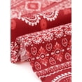 thumbnail image 6 of DARING DIVA Women's Plus Top Boho Floral Round Neck Ruffle Sleeve Blouses 2X Burgundy, 6 of 6