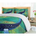 thumbnail image 5 of Ambesonne Dinosaur Duvet Cover Sets, Sea Creature, 2-Queen, Jade Green Navy Blue, 5 of 7