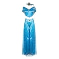 thumbnail image 2 of Aladdin Jasmine Princess Costume Fancy Dress Up Carnivals Halloween Cosplay Party Outfits-good, 2 of 3