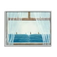 thumbnail image 2 of Stupell Industries Serene Beach House Window View Sailboats Ocean Framed Wall Art, 14 x 11, Design by John Rossini, 2 of 5
